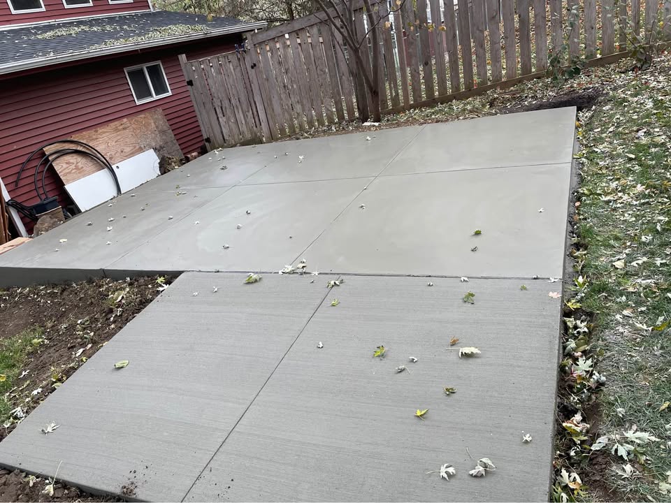 Concrete patio installation in Enid Oklahoma